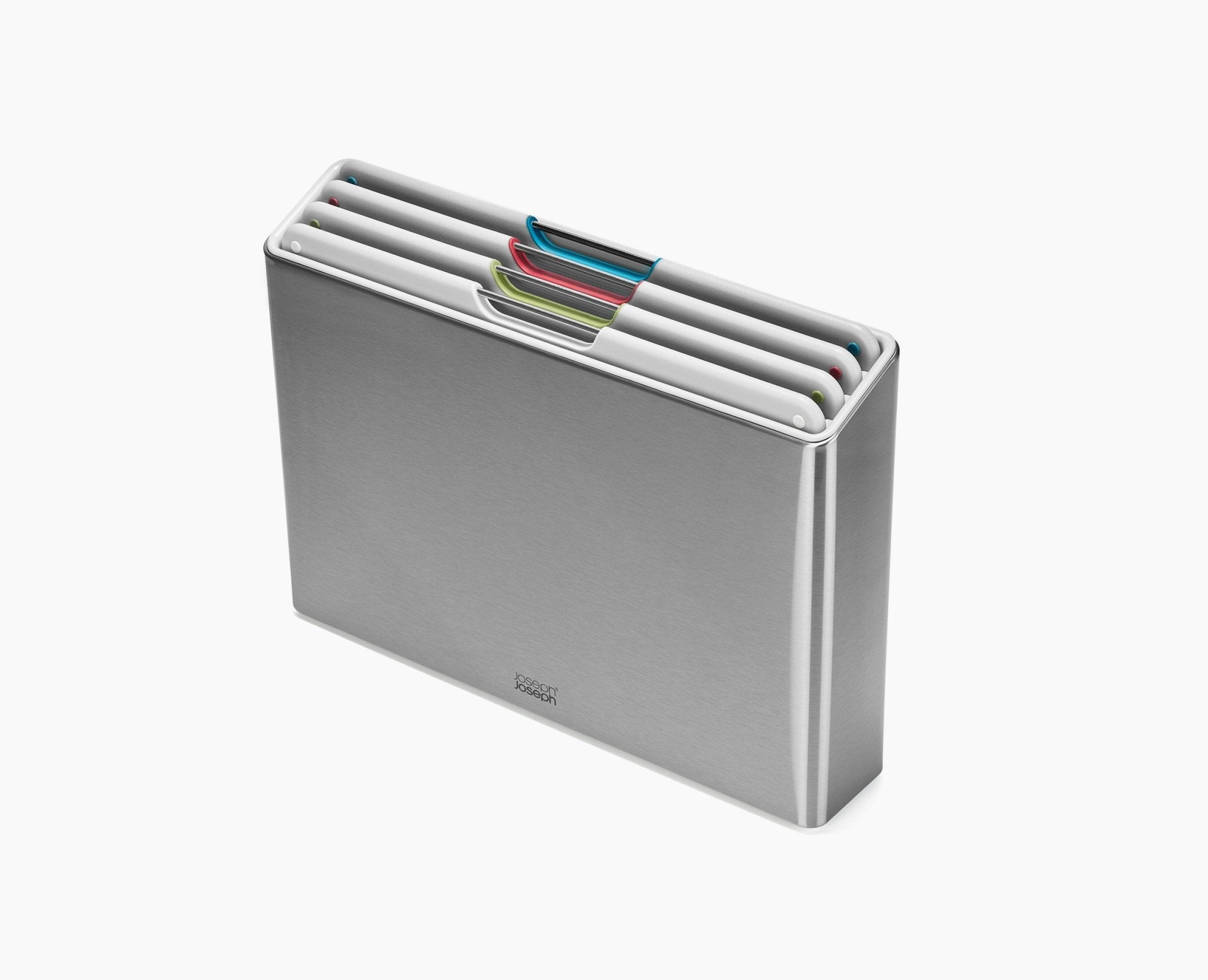 Joseph Joseph Index 100 - Ensemble de planches à découper avec boîte de rangement en acier inoxydable Joseph Joseph Index 100 - Ensemble de planches à découper avec boîte de rangement en acier inoxydable