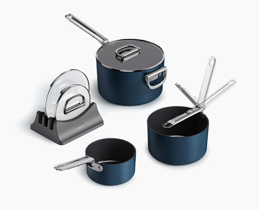 Joseph Joseph Support Couvercles Casseroles Space - Rangement Robuste 3 Compartiments Pour Cuisine Organisée