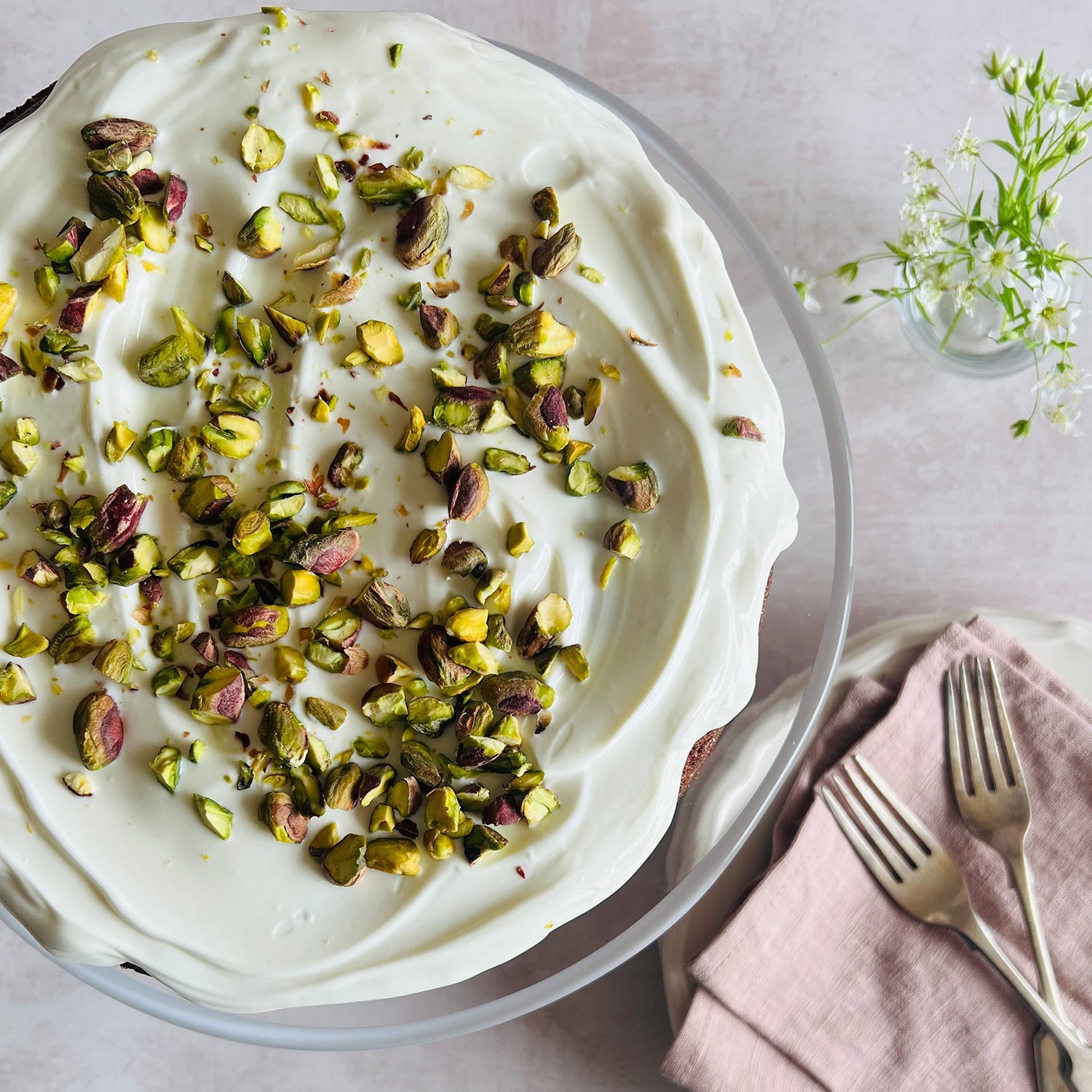 Gâteau au citron, pistaches et huile d&#39;olive