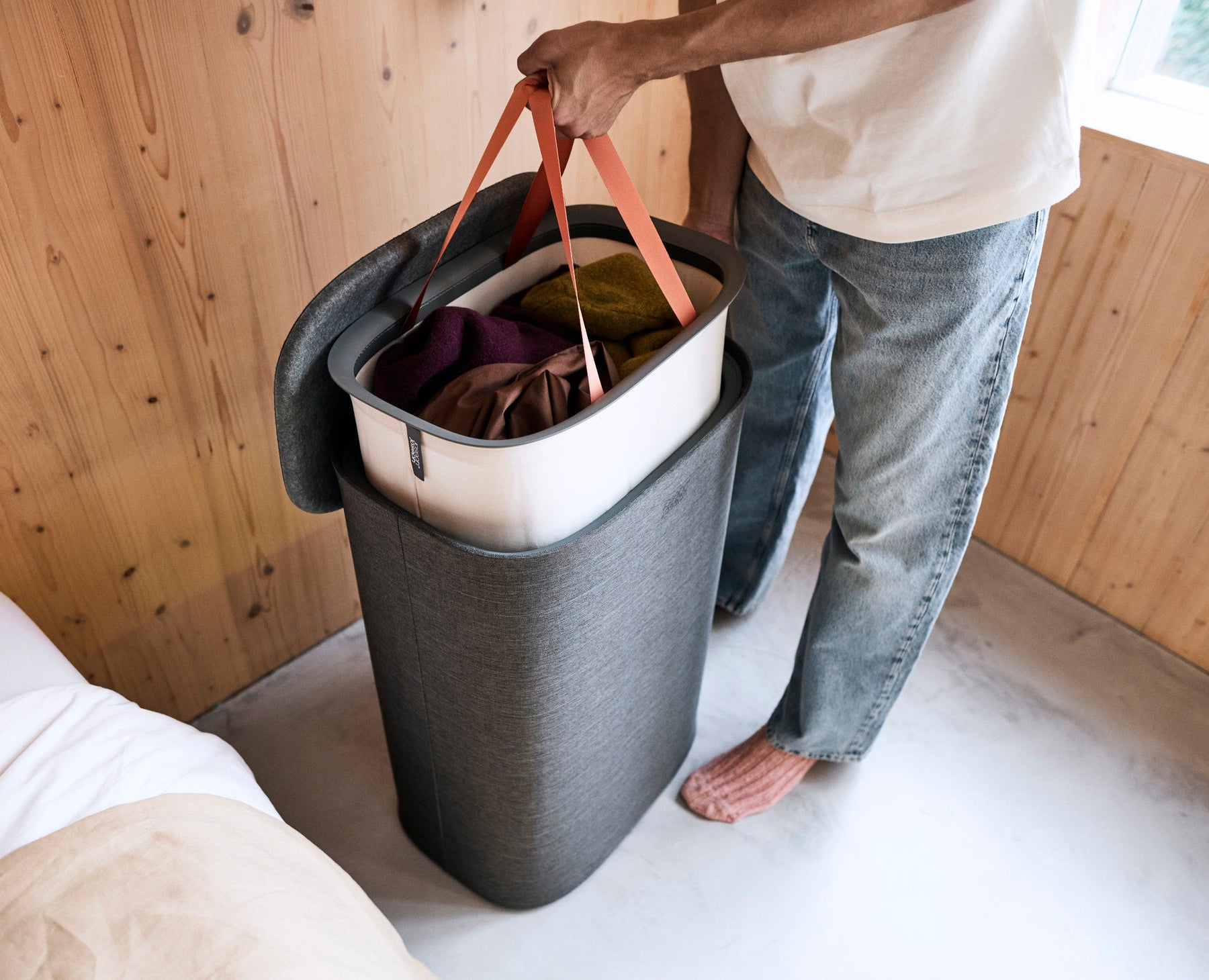 Tota 2 One 60L Panier à Linge Gris Forêt