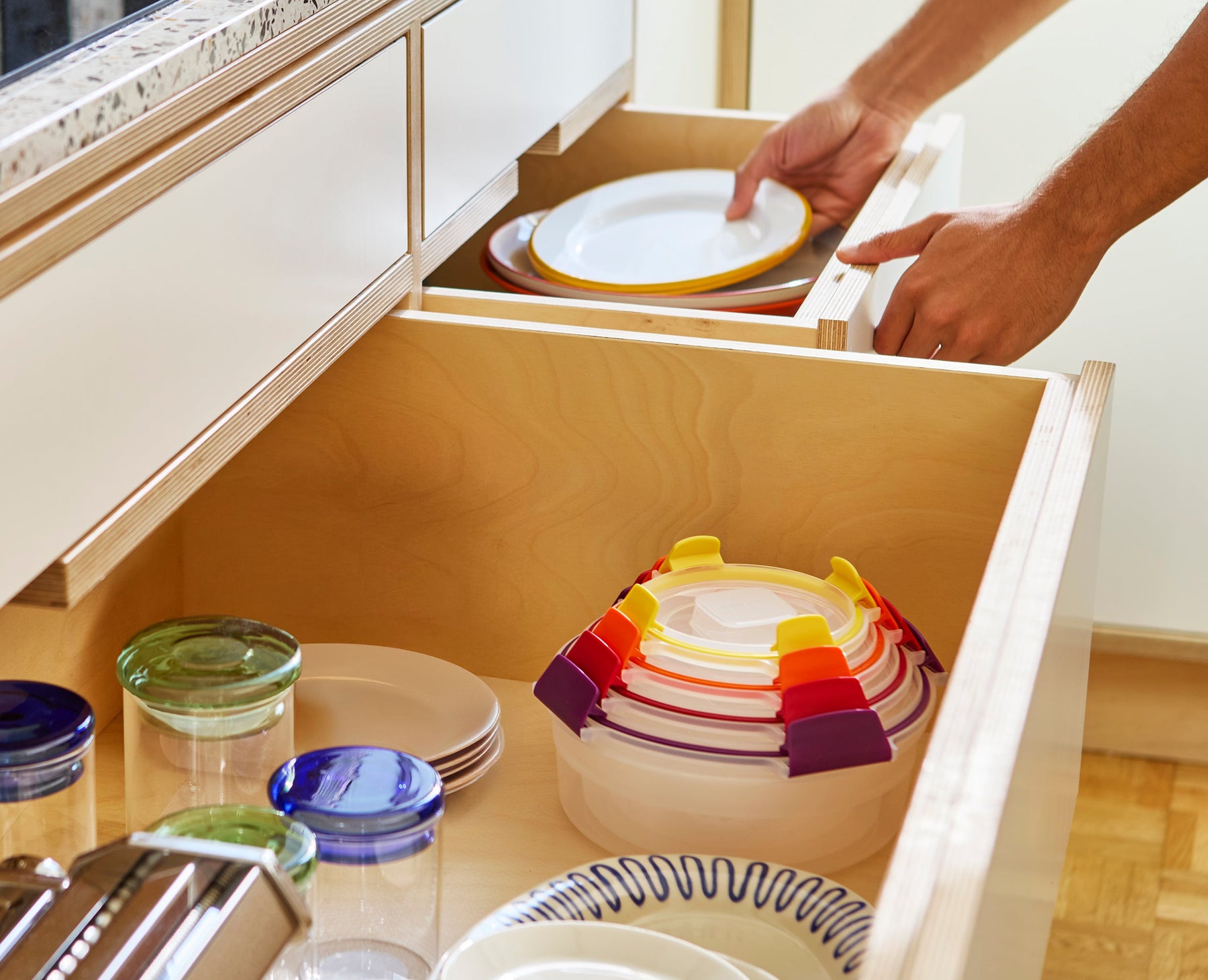 4 Boîtes Alimentaires Rondes Multicolores Nest™ Lock Round