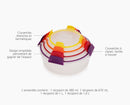 Nest Lock 4-Piece Multicolour Round Container Set