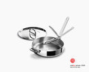 Sauteuse en Inox 28cm avec Couvercle Space Steel