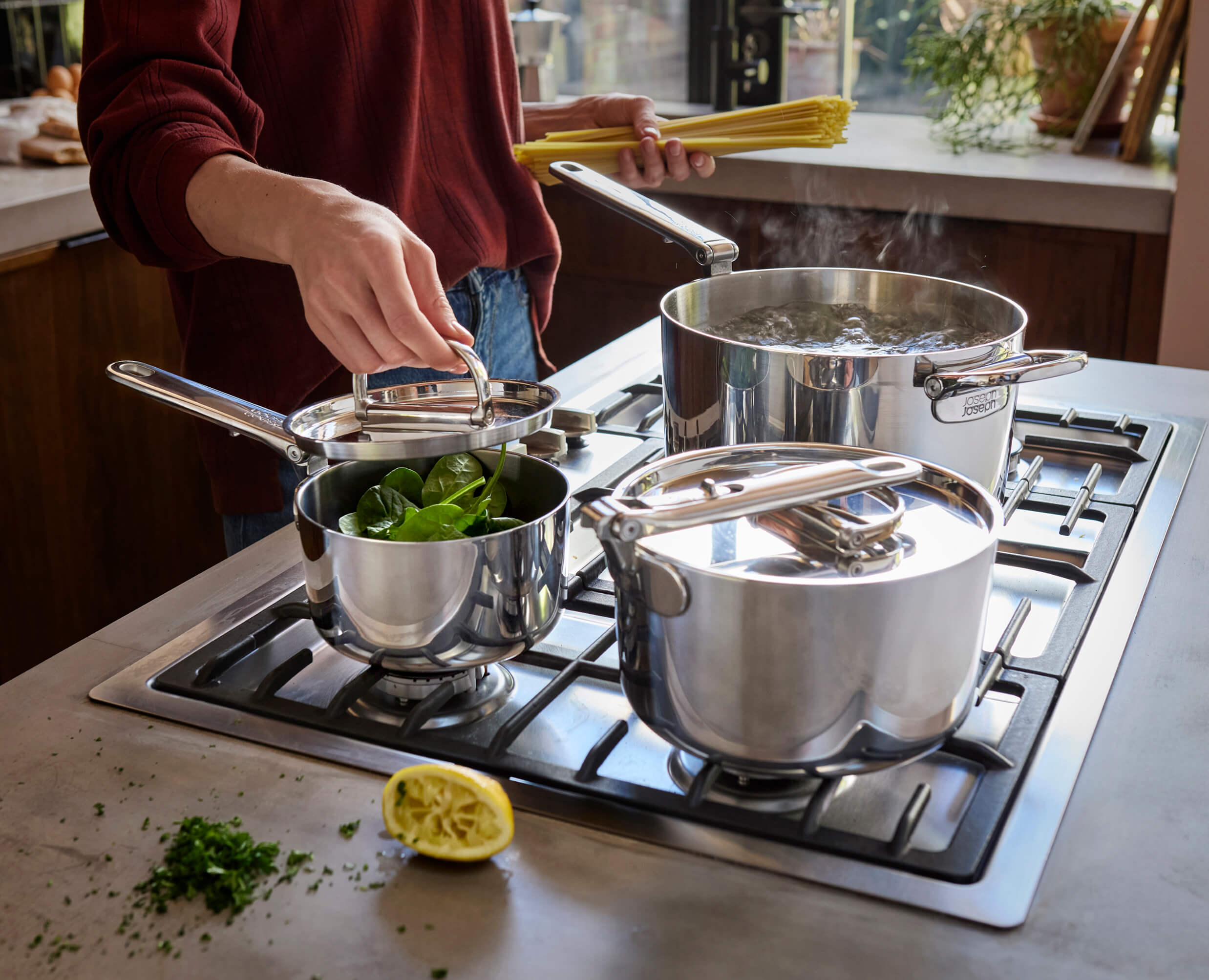 Set de 3 Casseroles en Inox Space| Joseph Joseph FR