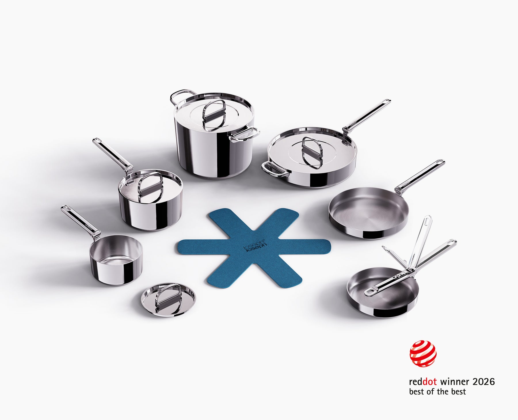 Batterie de Cuisine de 6 Pièces en Inox Space Steel