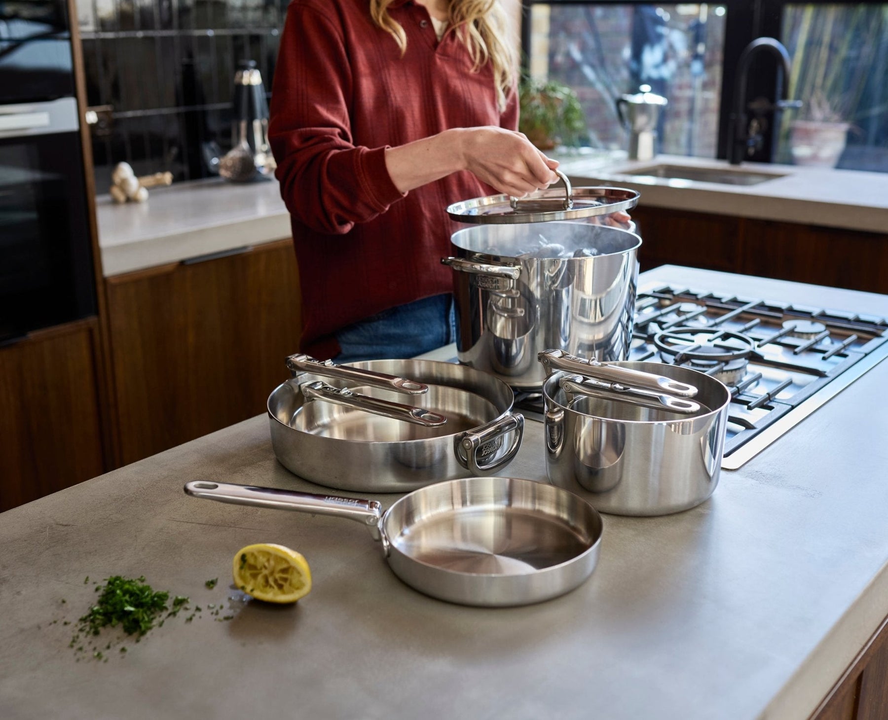 Batterie de Cuisine de 6 Pièces en Inox Space Steel