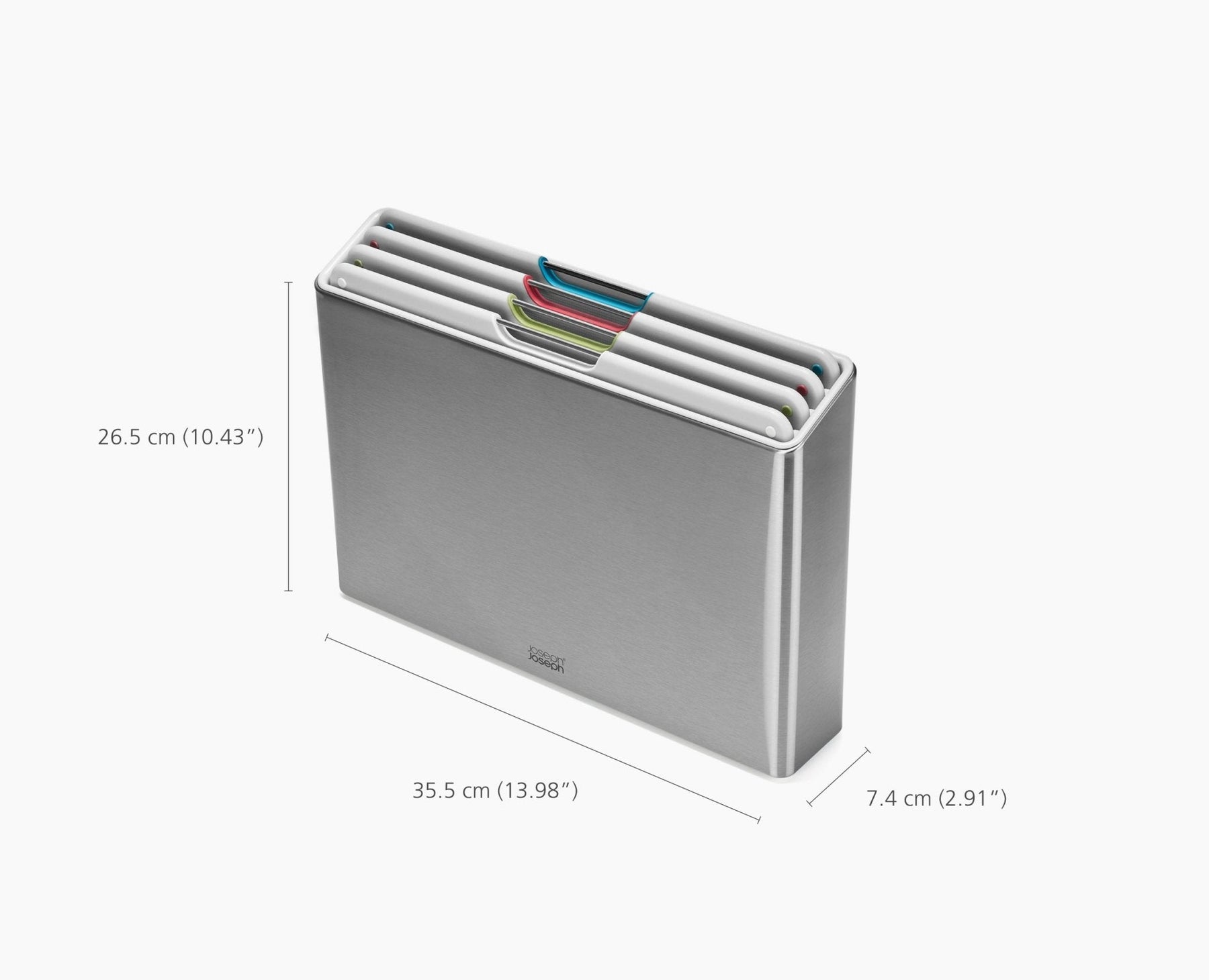 Folio™ Steel 4-piece Chopping Board Set With Stone Stainless-Steel Case