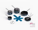 Batterie de Cuisine Anti-Adhésive 5 Pièces Bleue Space
