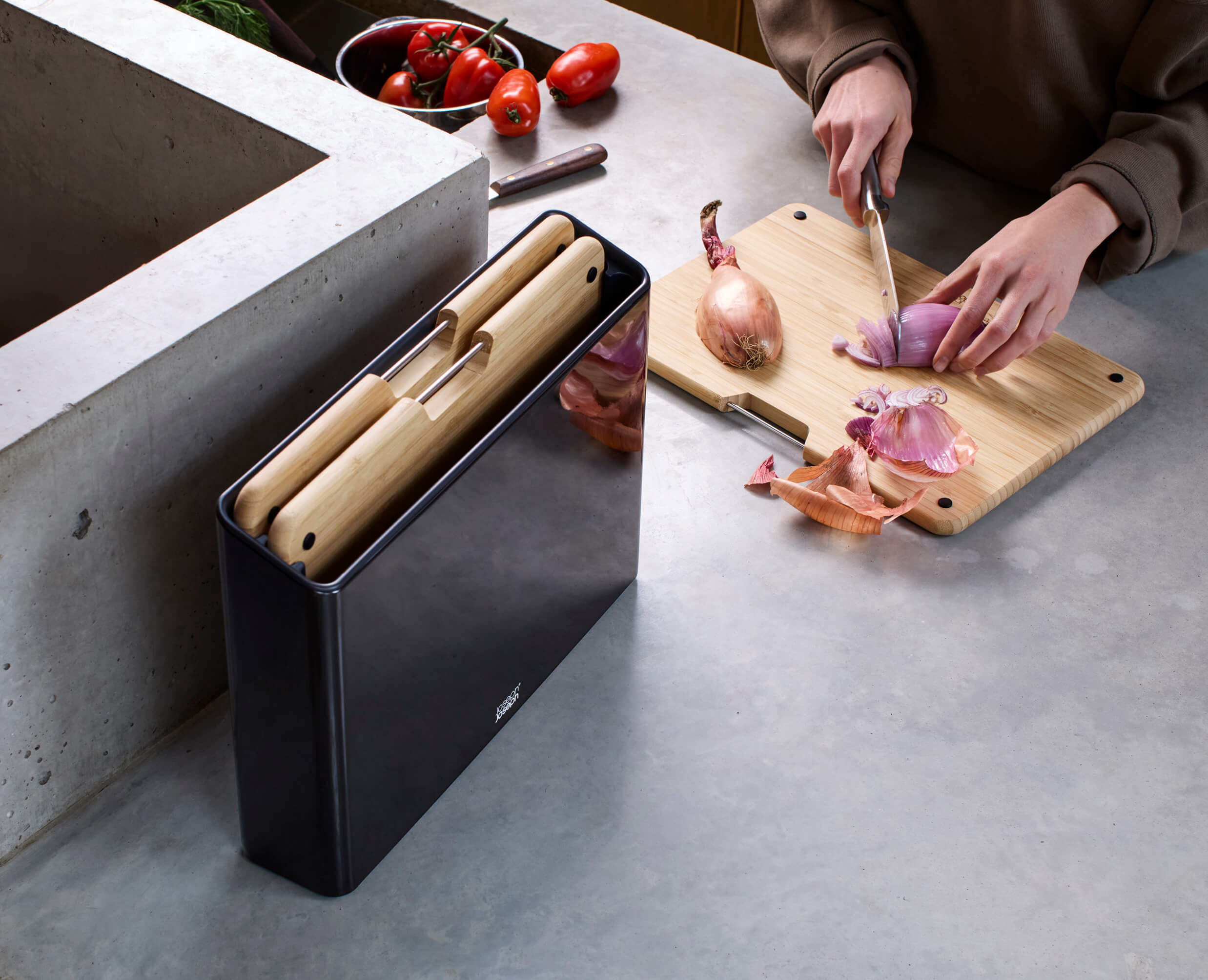 Set de 3 Planches à Découper en Bambou et Étui Noir Folio™