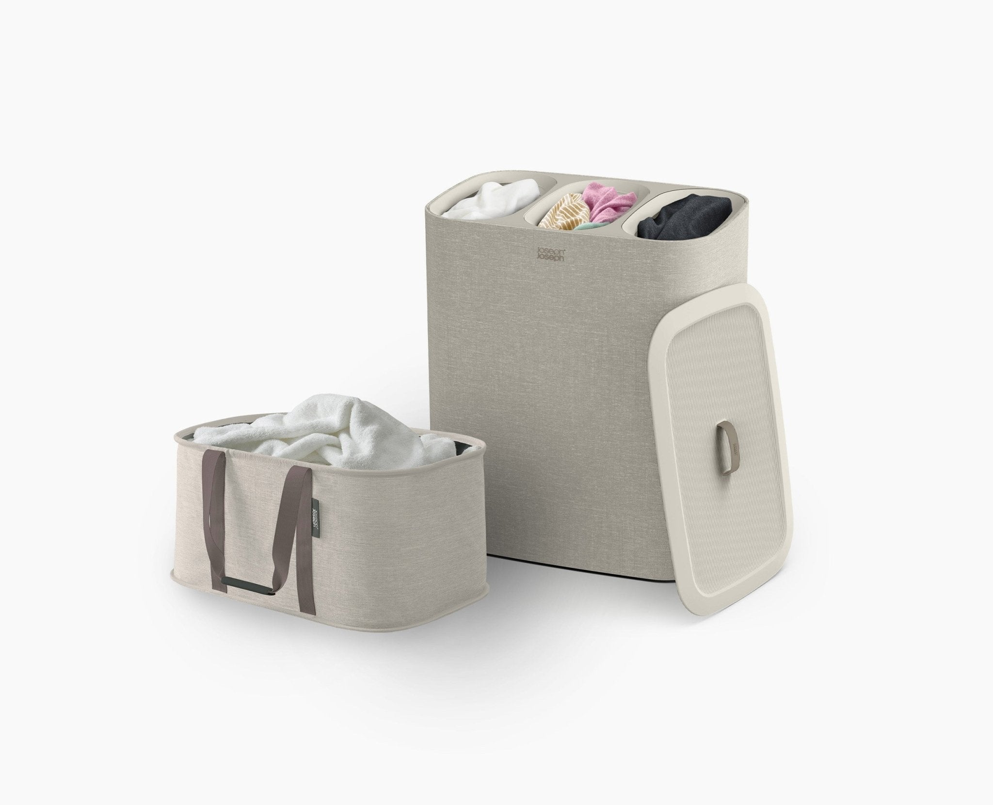 Set de Paniers à Linge 90L Tota Trio et Panier Pliable Hold-All™  35L Écru