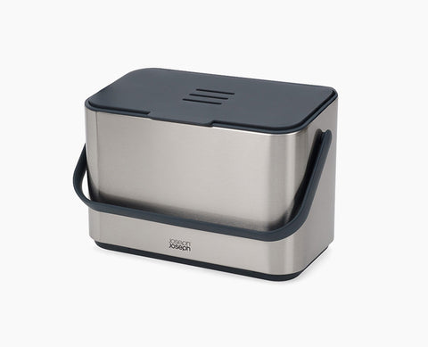 Abakoo Poubelle à Compost De Comptoir En Acier Inoxydable - 4 Filtres à Charbon Offerts, Sans Odeur, Design Élégant Pour Cuisine