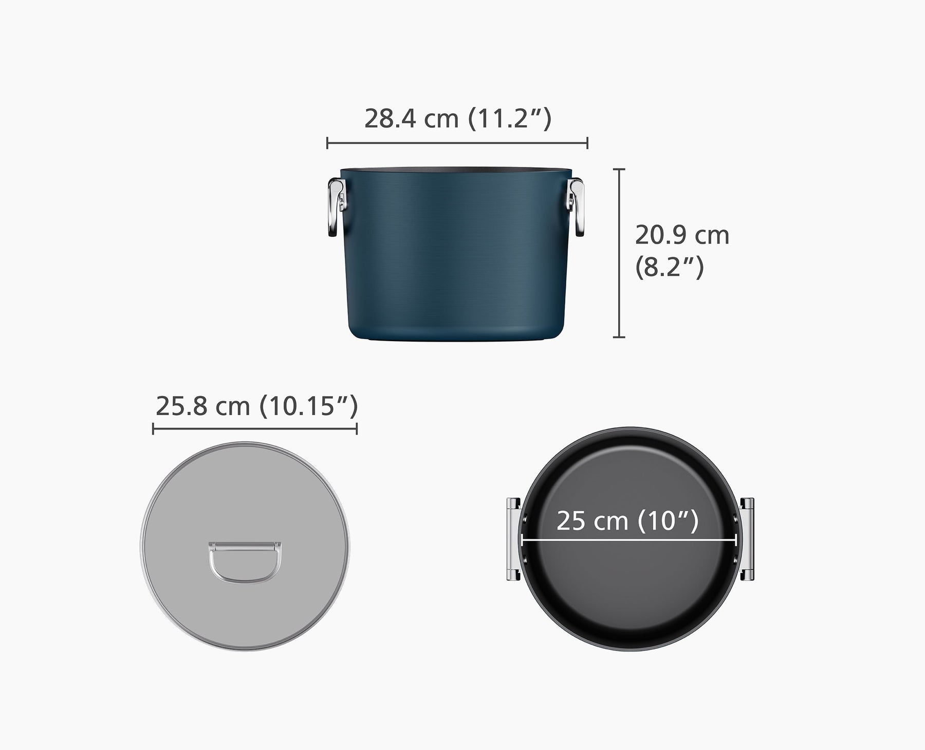 Space™ 25cm Non-stick Stock Pot &amp; Lid - 45045 - Image 7