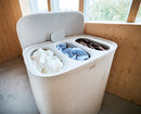 Tota 2 Trio 90L Panier à Linge de Séparation Champignon Clair