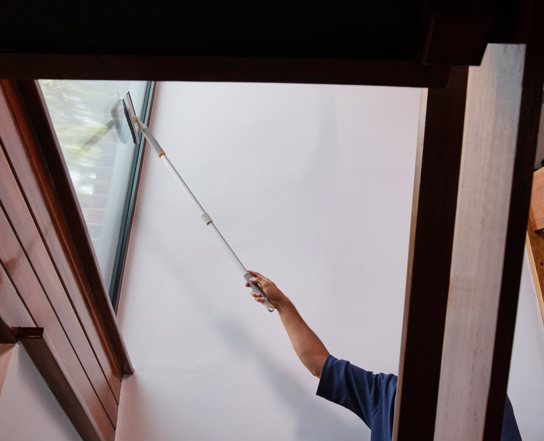 CleanTech™ 2-in-1 Glass Cleaning Tool with Extension Pole