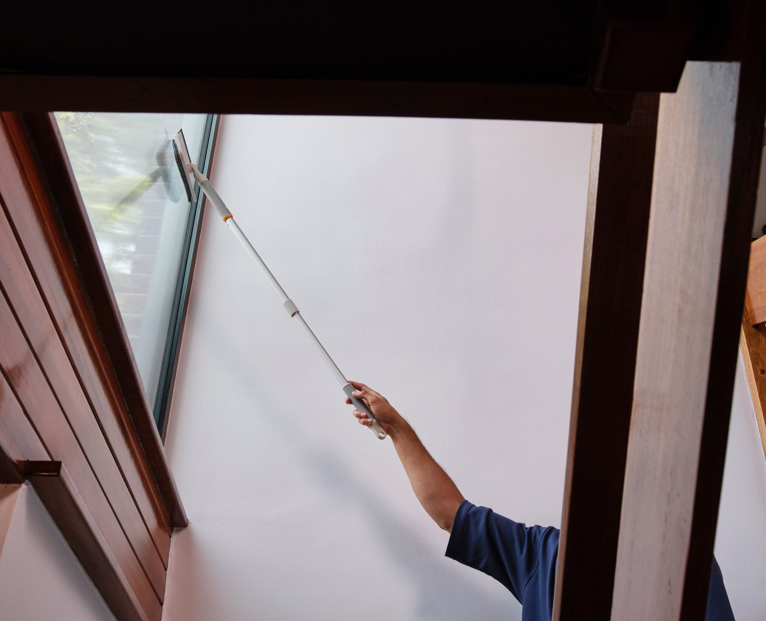 CleanTech™ 2-in-1 Glass Cleaning Tool with Extension Pole