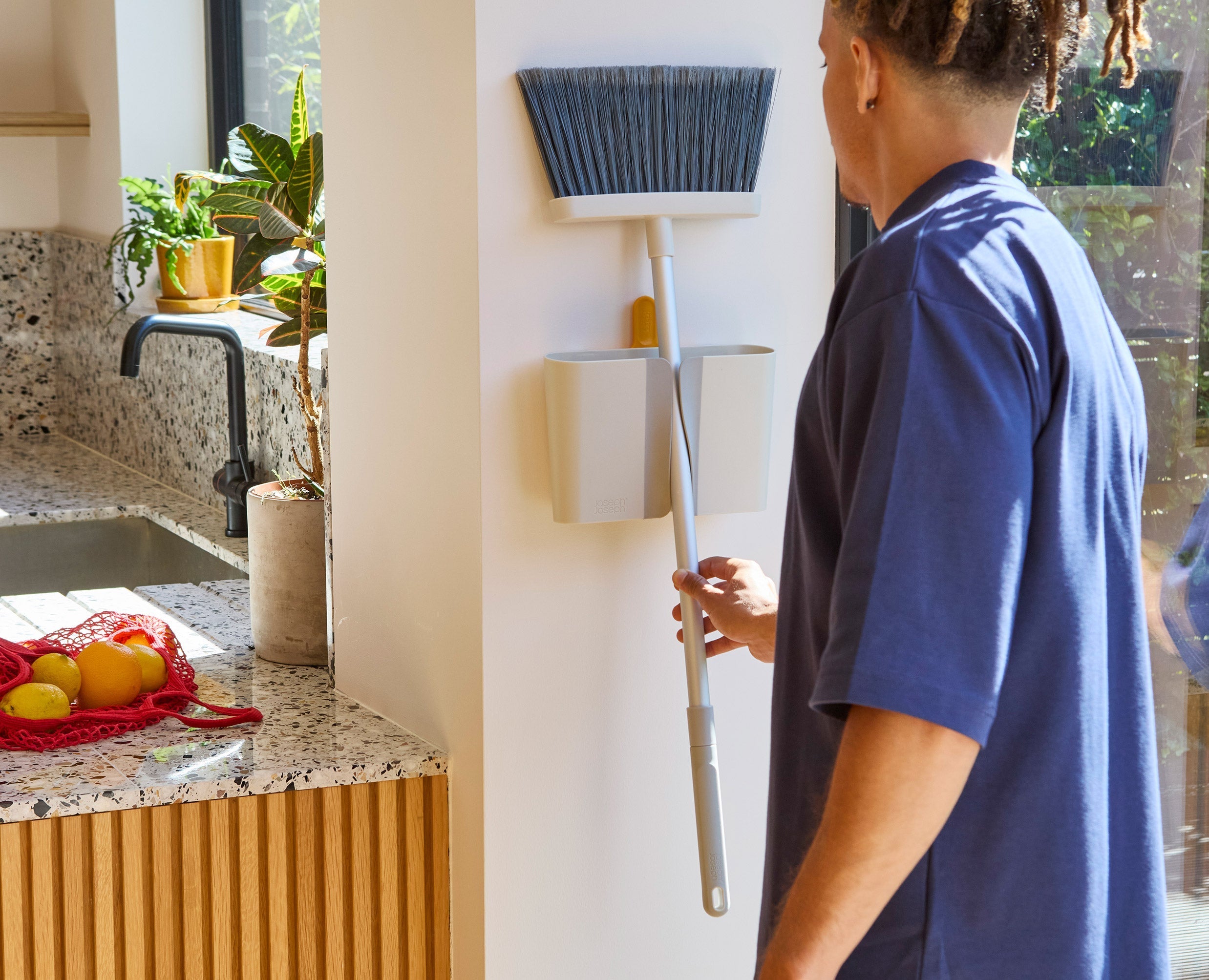 CleanTech™ Wall-mounted Broom, Dustpan &amp; Brush Set