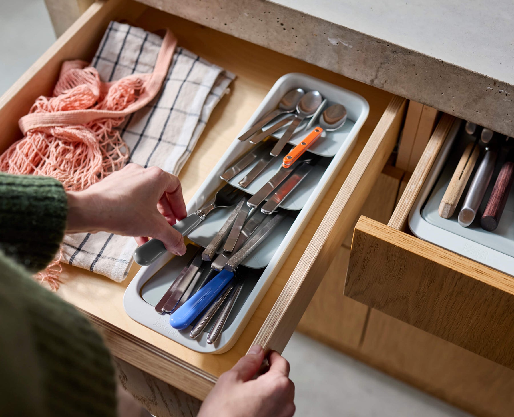 2-piece DrawerStore™ Cutlery &amp; Knife Organiser Set