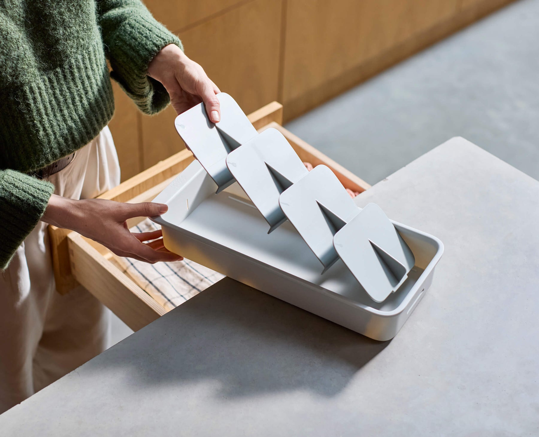 DrawerStore™ Large Tiered Cutlery Organiser