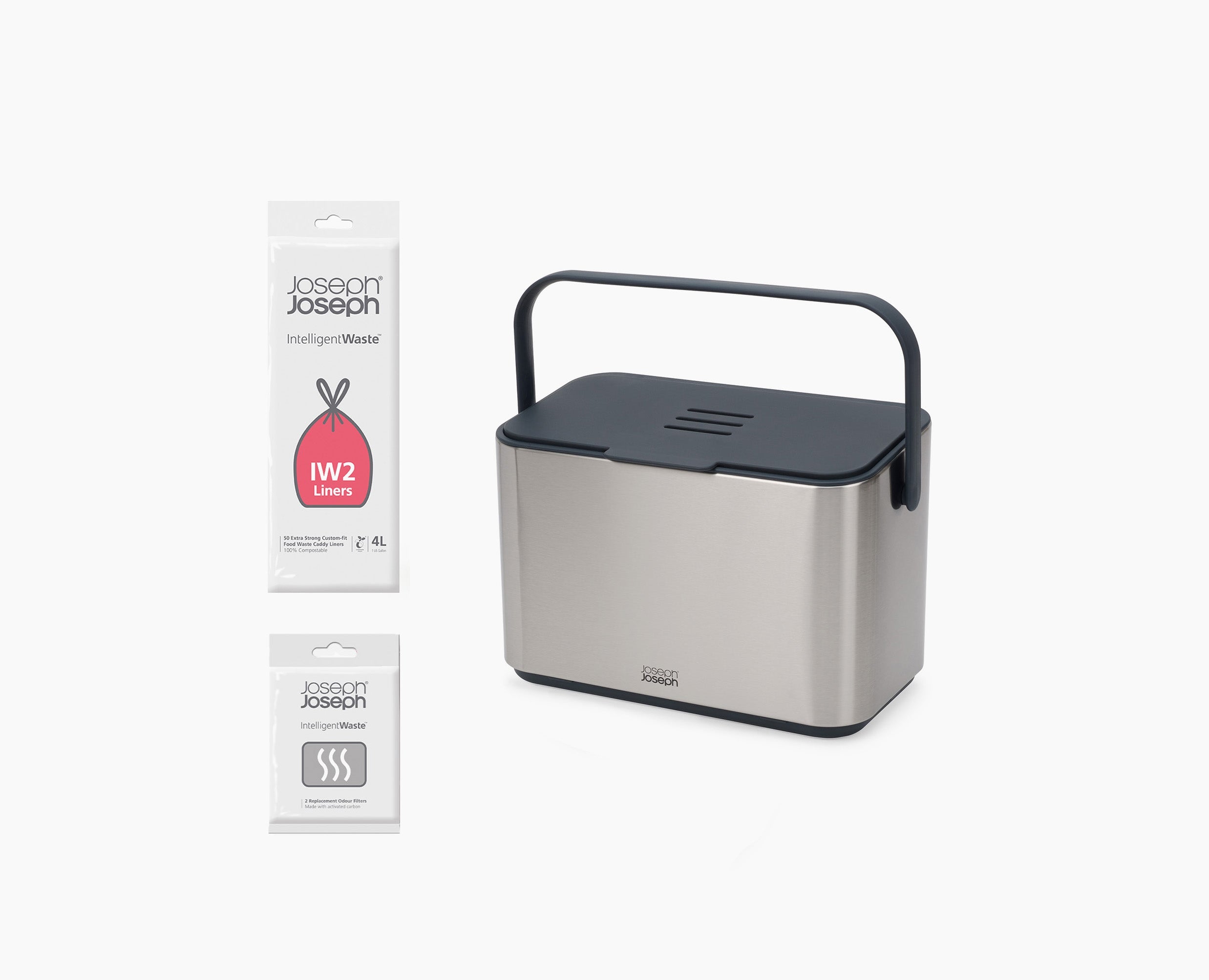 Set De Démarrage Collect™ 4L Pour Bac À Déchets Alimentaires En Acier Inoxydable