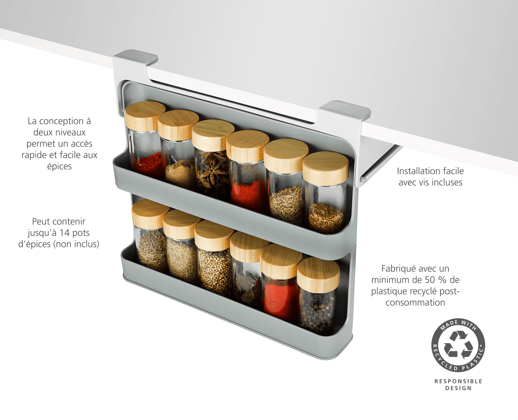 CupboardStore™ Grand Range-Épices Sous Étagère