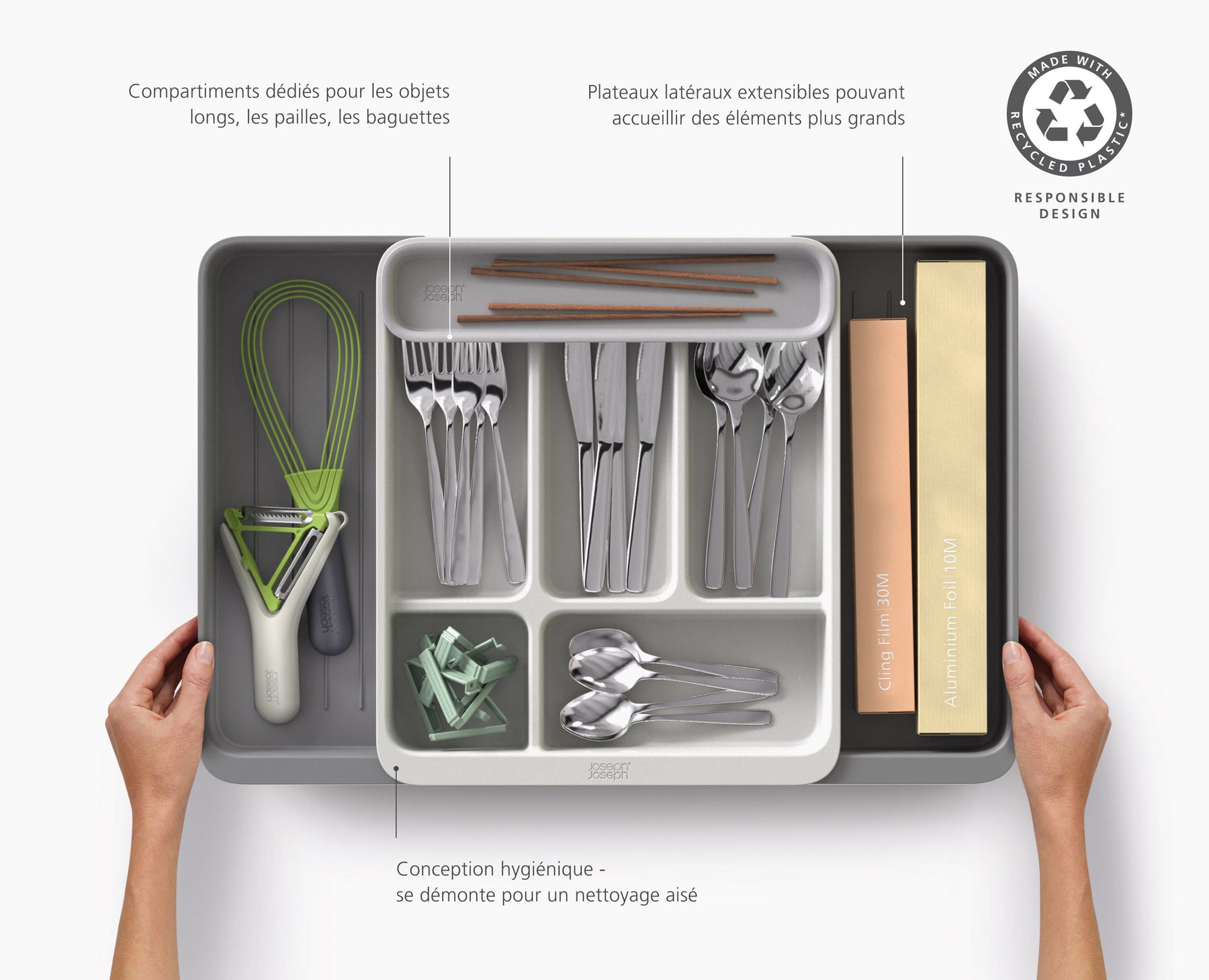 DrawerStore™ Expanding Cutlery, Utensil &amp; Gadget Organiser
