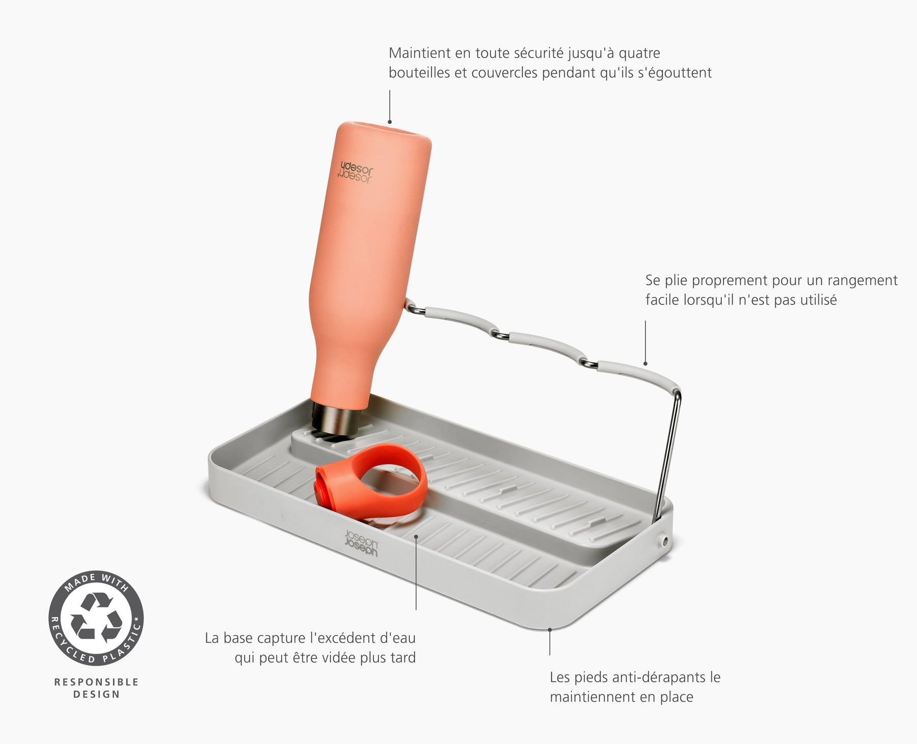 DrySmart™ Folding Bottle Drying Rack