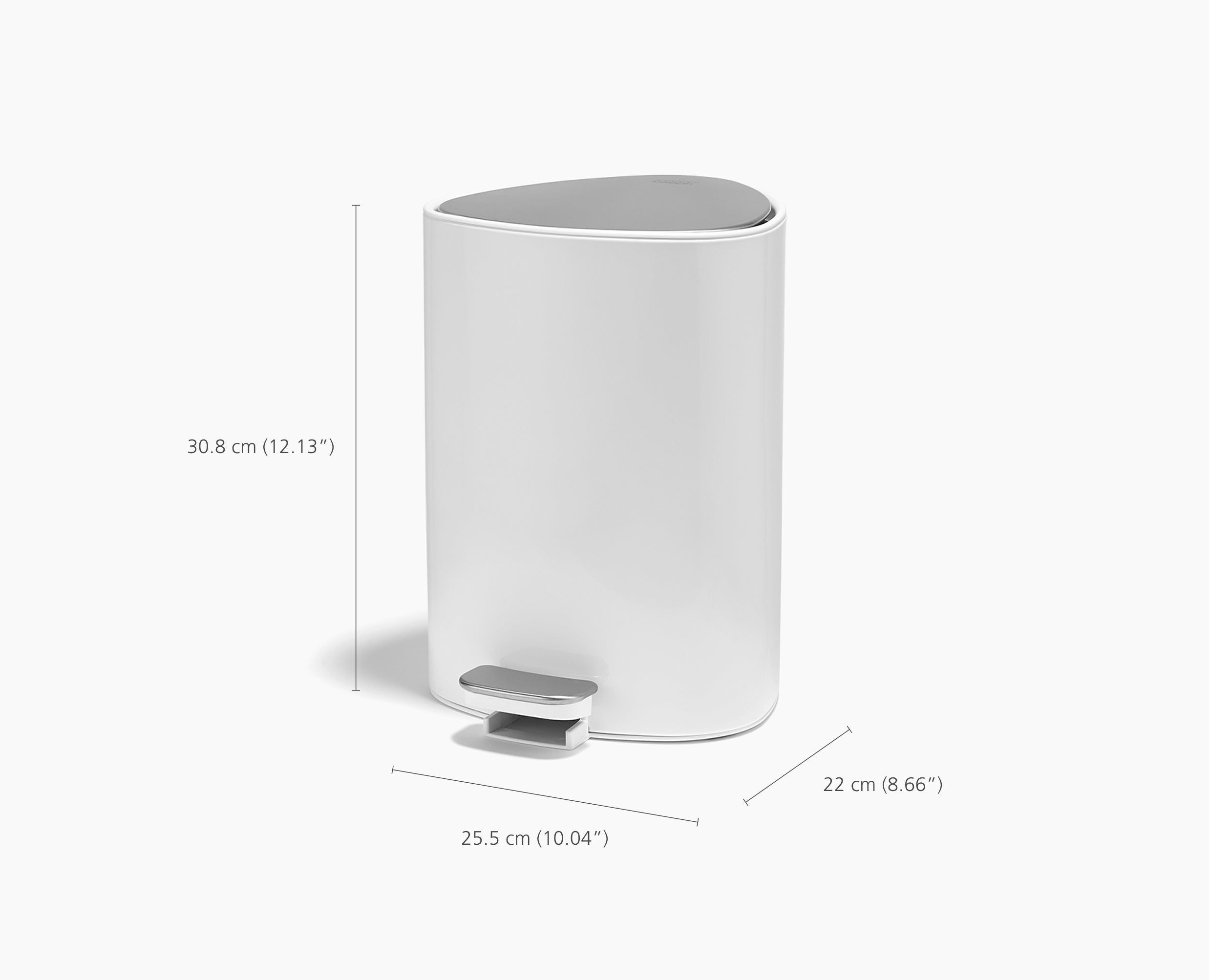 EasyStore™ 5L Gloss White Bathroom Bin