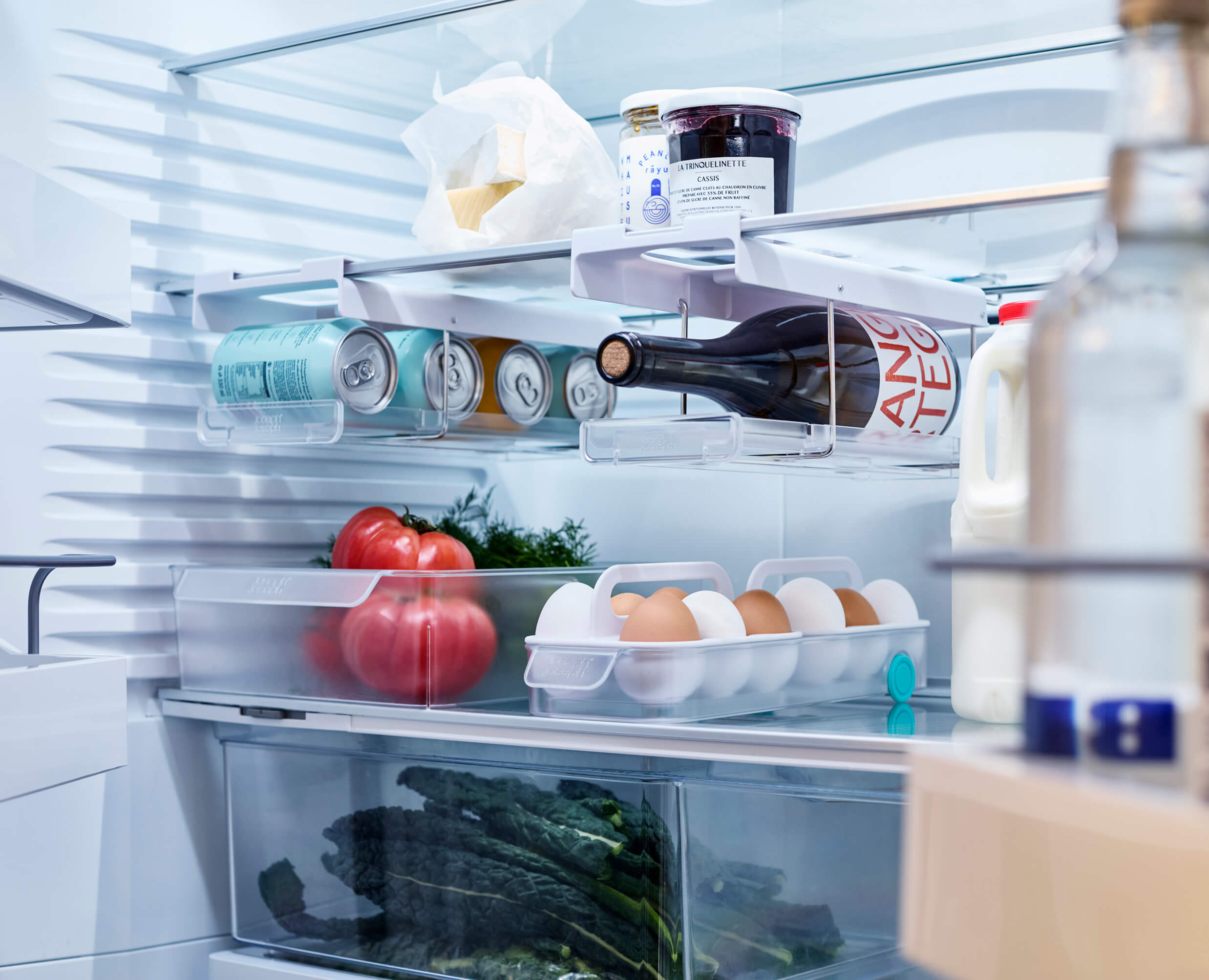 FridgeStore™ Under-Shelf Bottle Holder &amp; Can Dispenser