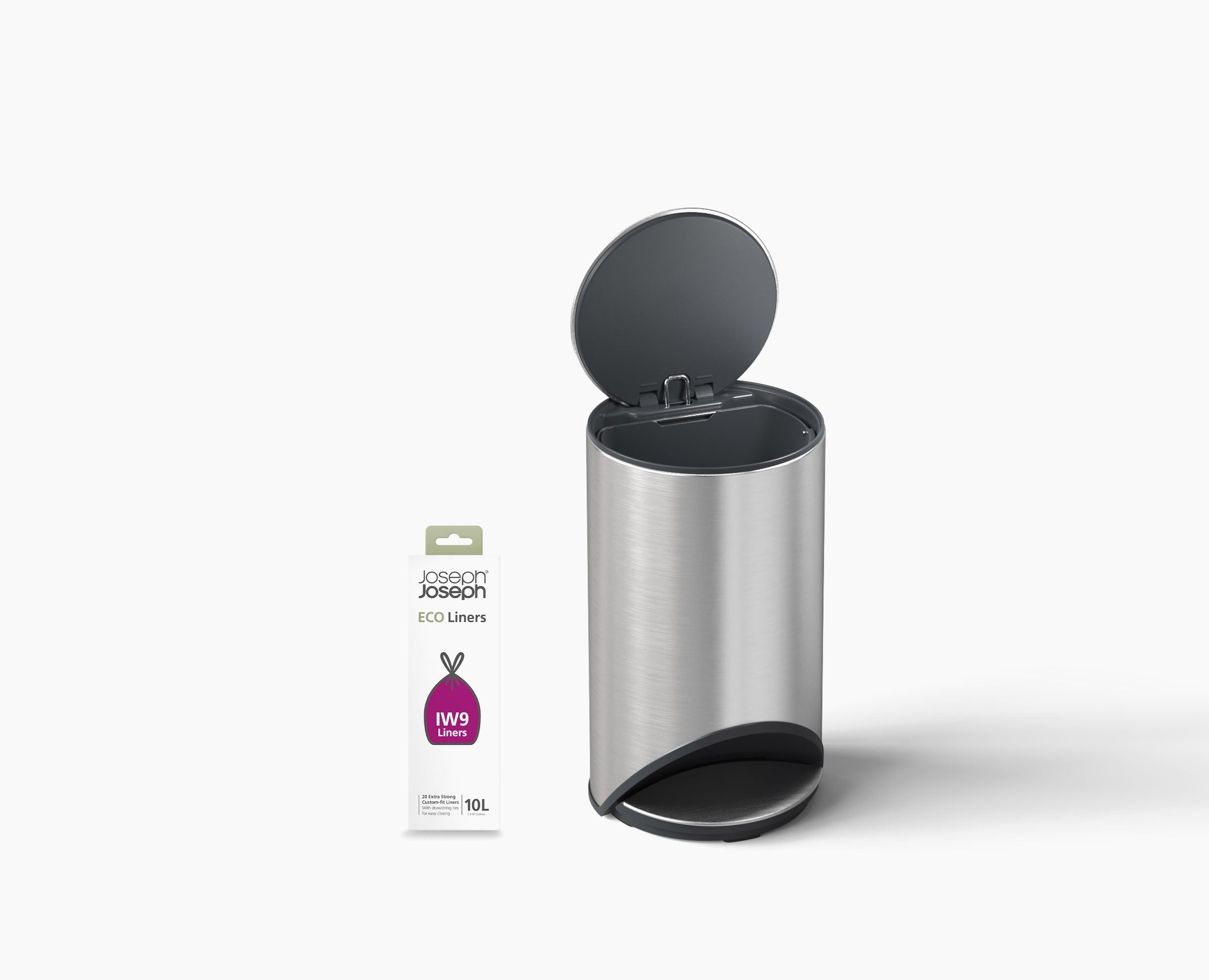 Set De Démarrage Arc™ 10L Pour Poubelle À Pédale En Acier Inoxydable, Ouverture Facile