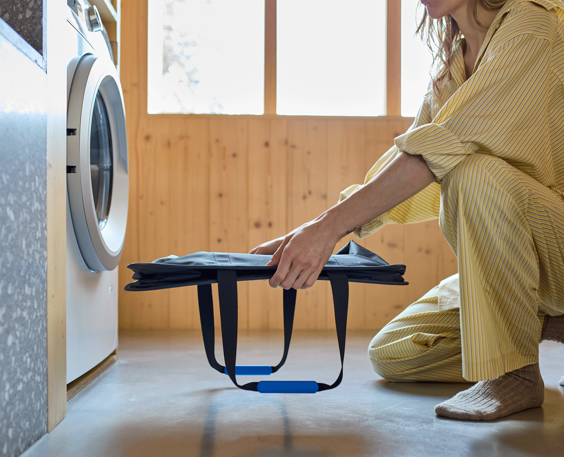 2-piece Black Tota Trio 90L &amp; Hold-All Laundry Basket Set
