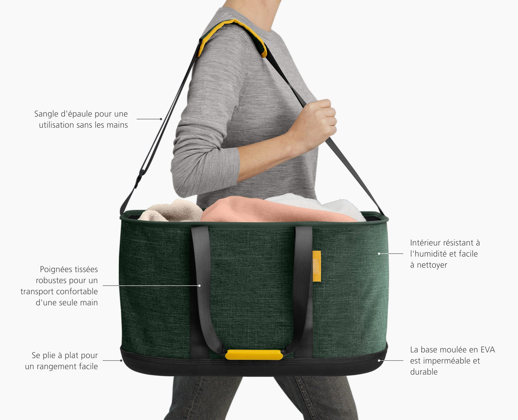 Hold-All™ Outdoor Green Collapsible 45L Laundry Basket