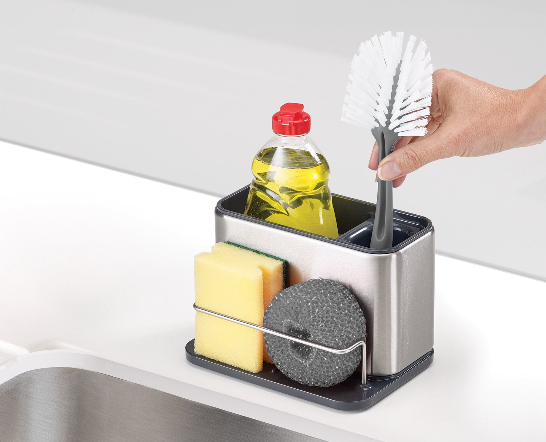 2-piece Stainless-Steel Drainer &amp; Sink Organisation Set