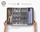 DrawerStore™ Expanding Tiered Cutlery, Utensil, Gadget &amp; Knife Organiser