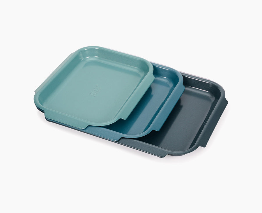 Ensemble de 3 plats de cuisson antiadhésifs bleus Nest™ Bake