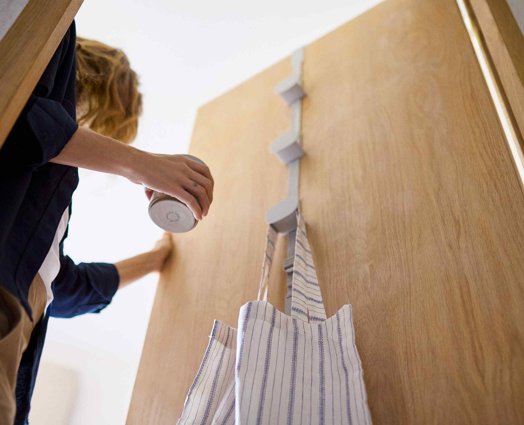 Orderly™ Ecru Over-Door Handbag Storage Holder