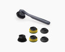 Brosse à Vaisselle avec Tête de Rechange et 4 Têtes Supplémentaires