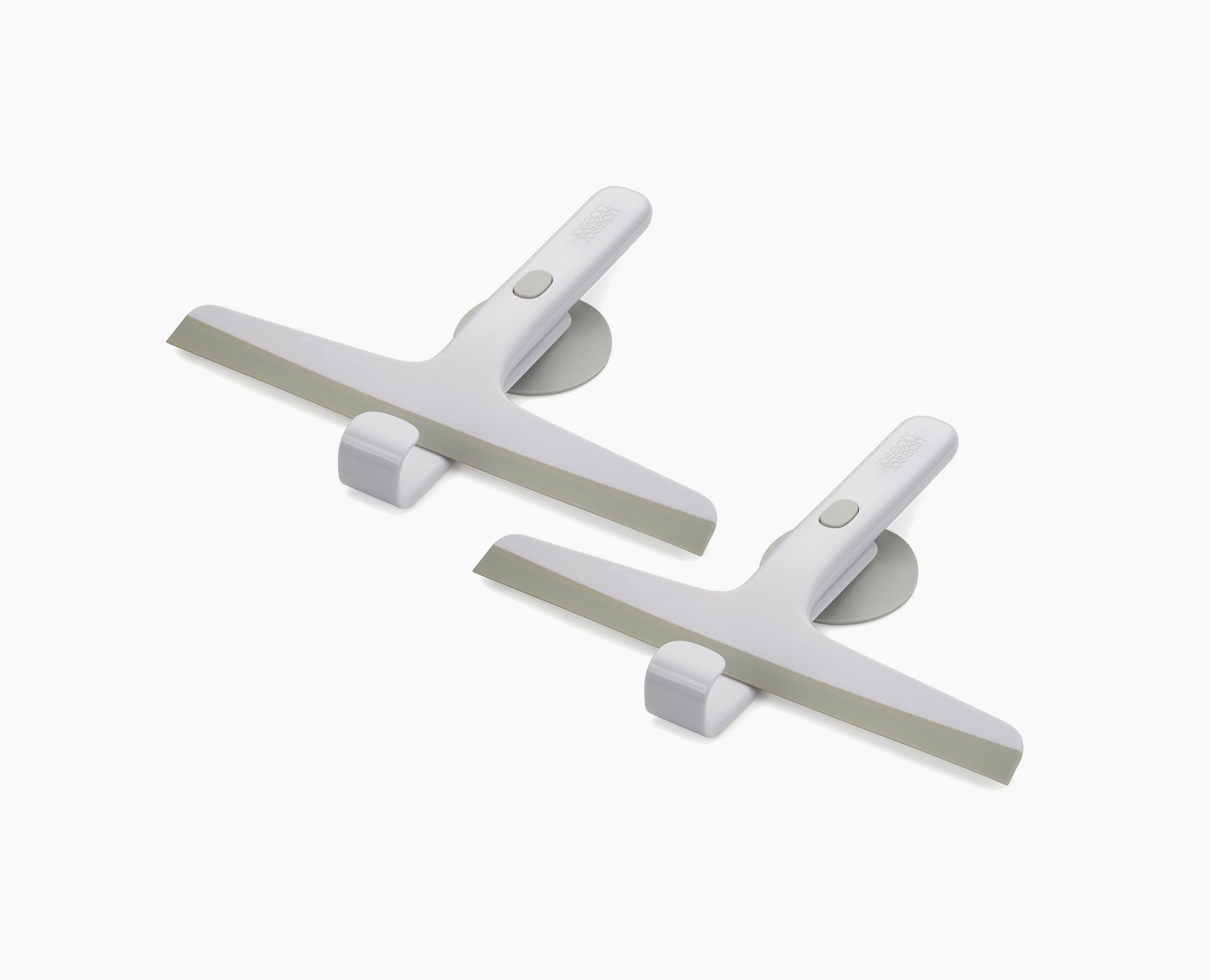 EasyStore™ Light Grey Shower Squeegee with Storage Hook - 2 pack