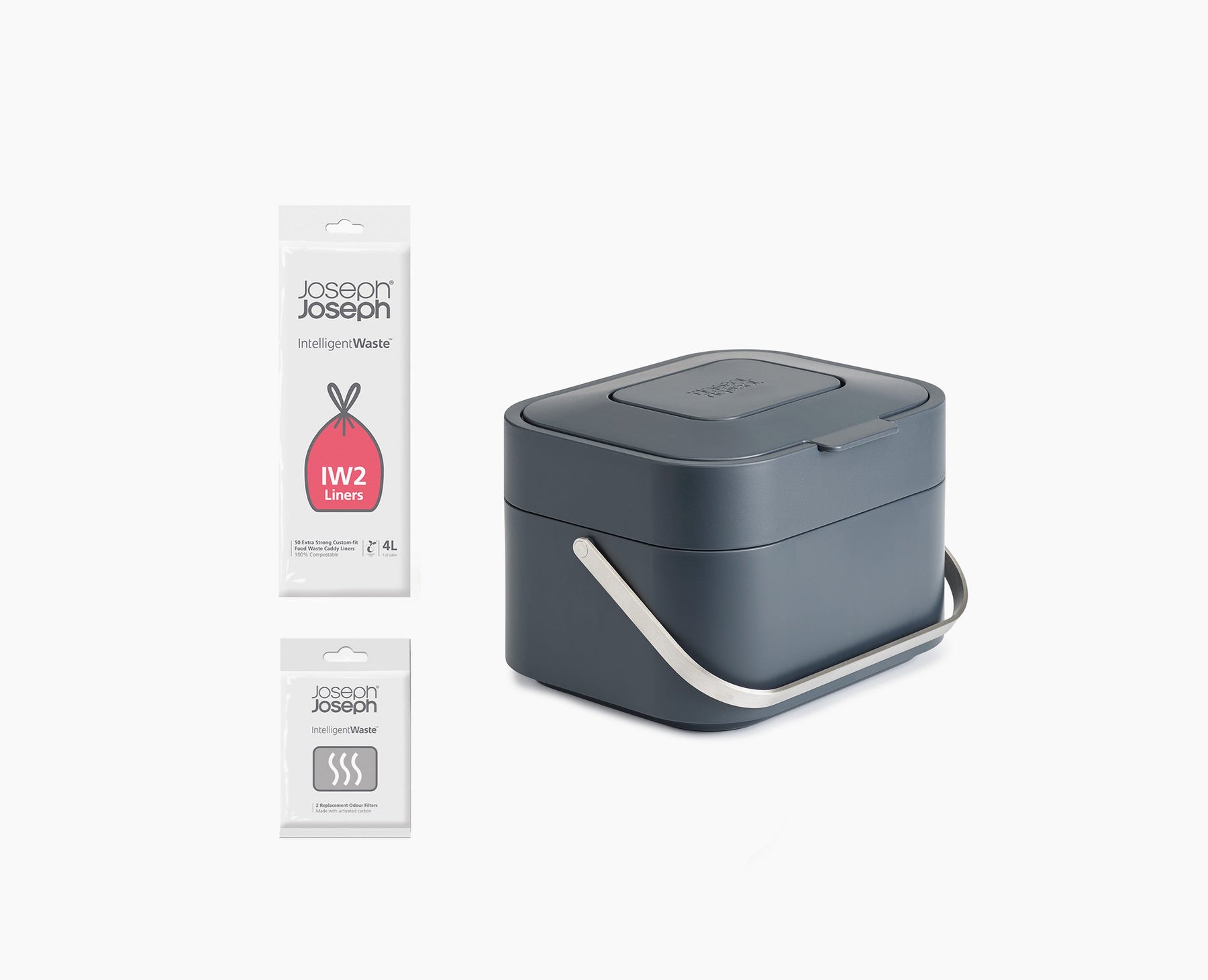 Set De Démarrage Stack 4L Pour Bac À Déchets Alimentaires Gris