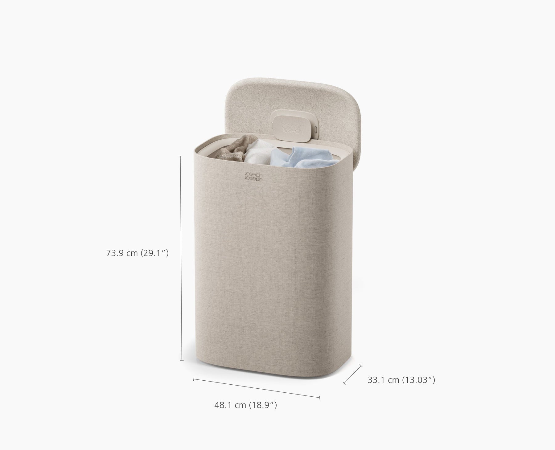 Tota 2 One 60L Panier à Linge Champignon Clair
