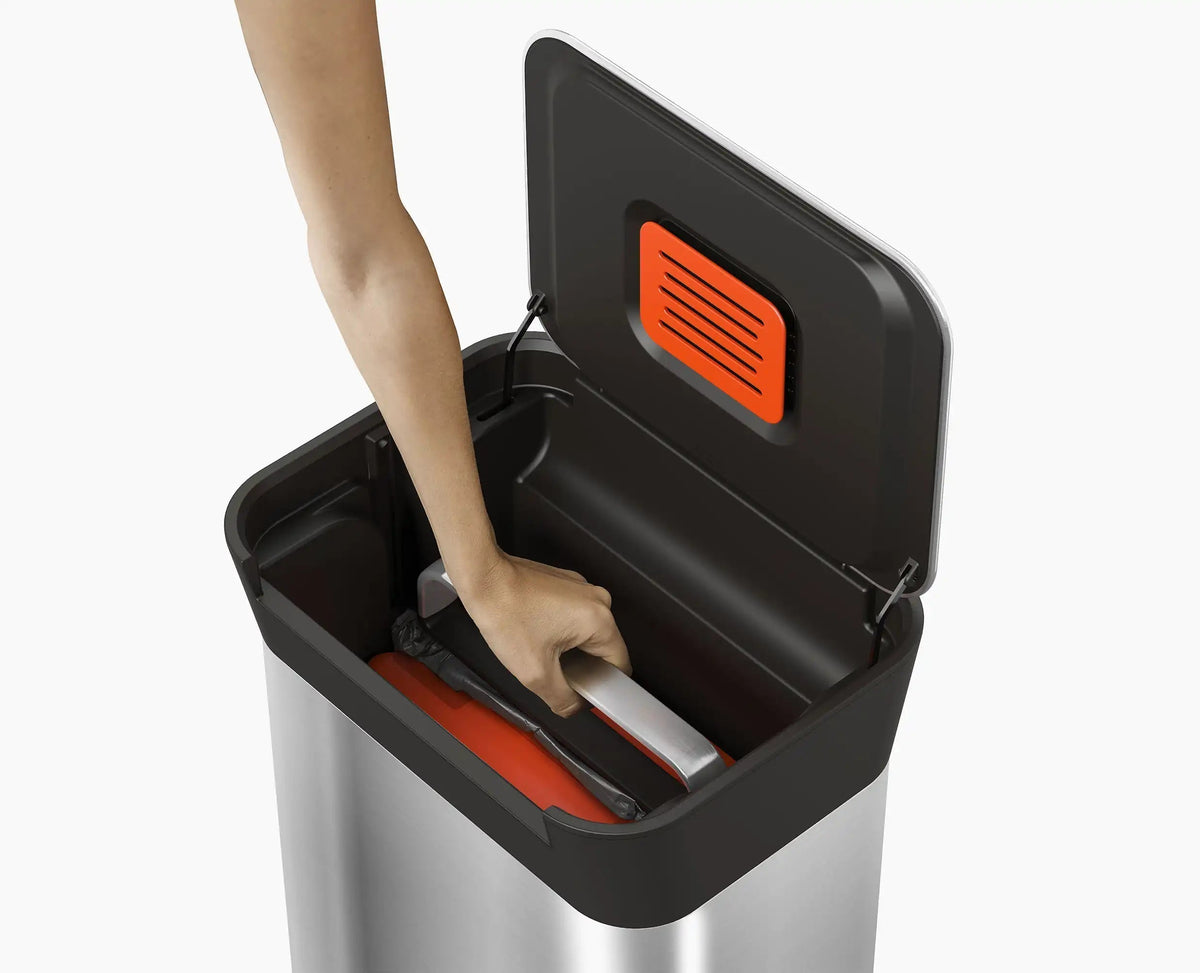 Compacteur Déchets Poubelle 120-240L - Écraseur Réglable Orange Pour Maison Et Restaurant