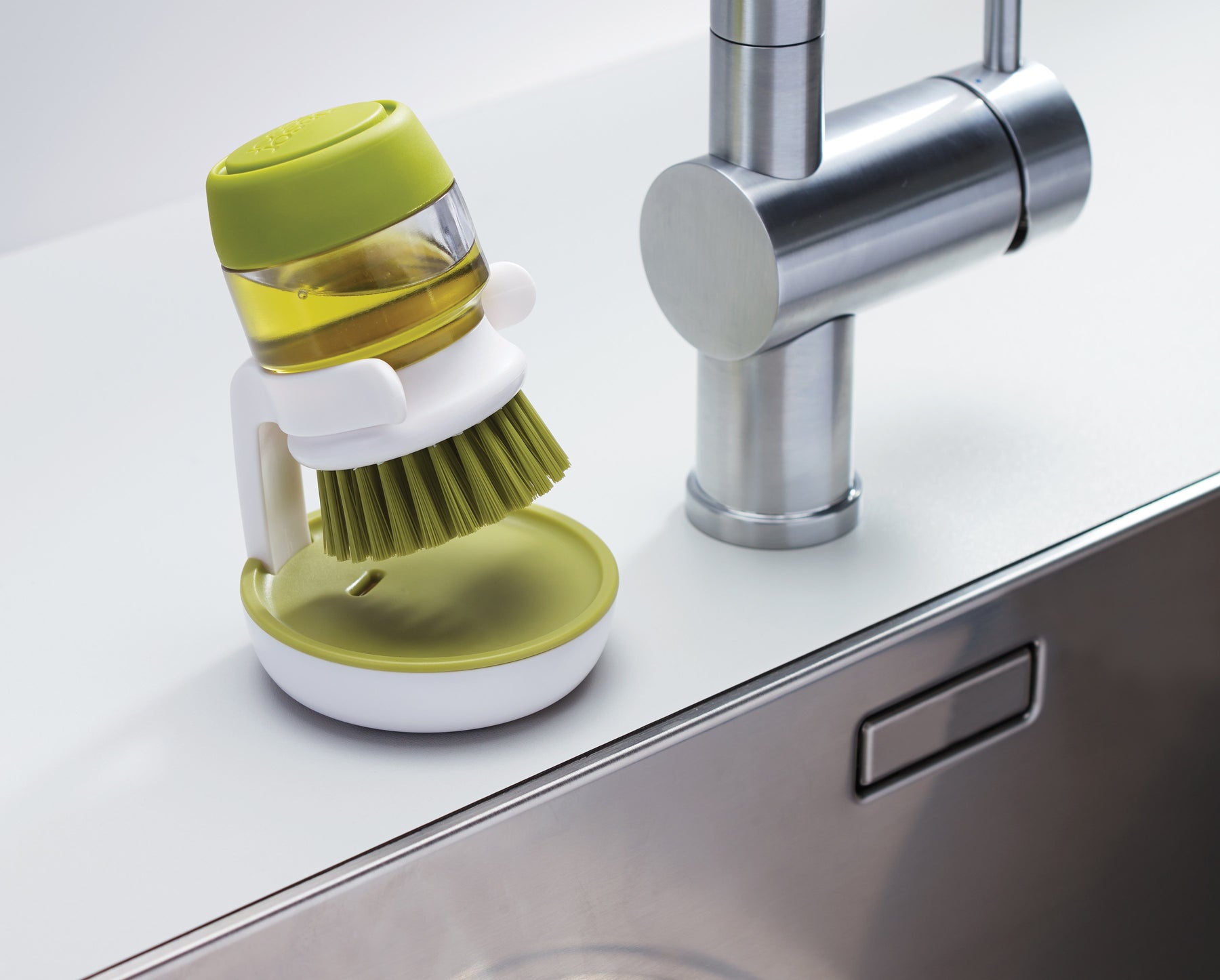 Brosse avec Réservoir Liquide Vaisselle Palm Scrub™